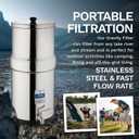Survivor Filter Ultra Gravity Water Filter System - Stainless Steel Countertop Gravity Fed Water Filter, 2.25 Gallon, for Home and Outdoors - Removes Bacteria, Viruses, and Parasites