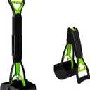SZHLUX 32" Pooper Scooper, Foldable Dog Pooper Scooper with Unbreakable Material and Durable Spring for Grass and Gravel, Green