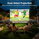 Outdoor Projector Screen with Stand, 180 inch Indoor Movie Screen 16:9 4K Rear Front Portable Projection Screen, Quick Setup Foldable Travel Home Theater Screen with Carry Bag for Backyard Camping