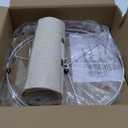 GO&SO Natural Linen Medium Drum Lamp Shades 13" Top x 13" Bottom x 10" High (Spider) Modern Beige Gray Lampshade for Table Lamps Bedside Lamps -Assembly Required - By GO&SO