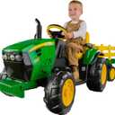 Peg Perego John Deere Ground Force Tractor with Trailer 12 Volt Ride on
