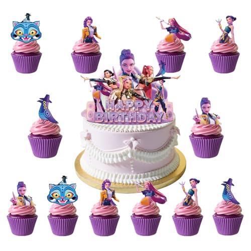 25 Pcs Cartoon Cake Decorations, Cute Happy Birthday Cake Toppers, Perfect for Theme Parties, Birthday Celebrations, and Holiday Festivities
