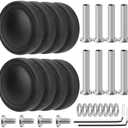Ech.Apr Luggage Wheels Replacement OD 60mm, 8pcs Rubber Double-Row Mute Suitcase Caster Parts, Wear Resistant Repair for Travel, EA37