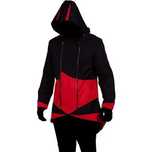Hoodie Jacket Coat (XX-Large, Black&red)