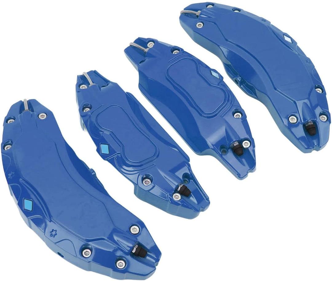 Raguso Caliper Trim Bright Color Front Rear Brake Caliper Covers Wheel Caliper Cover Car Caliper Covers for 19 20 Inch Y Model Wheel Hub (Blue)