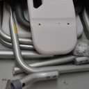 Vaunn Medical Deluxe Spa Shower Chair with Arms and Back, Bath Seat for Seniors, 350 lbs Max Weight, White With Light Gray Arms