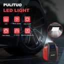 PULITUO Tire Inflator Portable Air Compressor - Car Accessories 12V DC Air Pump for Car Tires with Digital Pressure Gauge, Emergency LED Light for Wheel,Bike, Ball, Motor