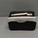 BOYATU Travel Makeup Bag Organizer Cosmetic Bag: 3 Pcs Set Make up Bags for Women with Handle - Waterproof Vegan Leather Toiletry Bags Travel Essentials Pouch with Compartments (A-01-Black)