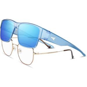 KastKing Molino Fit-Over Polarized Sunglasses,UV400 Protection Ultralight Wraparound Fishing Sports Sunglasses, TAC Lenses