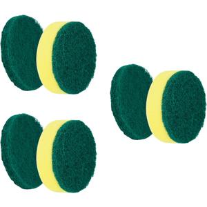 Sponge Brush Heads (6 Units) for Electric Spin Scrubber | Designed for Cleaning Smooth Surfaces