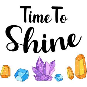 Cute Quote Wall Decal Time to Shine Time to Shine Quote with Colorful Cute Crystals Size: 30 Inch X 27 Inch