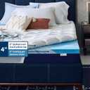 Sleep Innovations Cooling Comfort Gel Memory Foam Dual Layer Mattress Topper, 4 Inch, California King Size, Pillow Top Cover