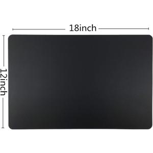 WAZAIGUR Placemats Placemat for Dining Table Waterproof Easy to Clean Non Slip Heat Insulation Double-Sided Durable Faux Leather Placemats Set of 3 (Black)