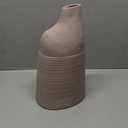 Contemporary Vessel for Room Decor Aesthetic|Decorative Black Gray Vase for Pampas Grass|Boho Vase for Coffee Table Centerpiece,Nightstand,Bookshelf,Minimalist Living Room,Bathroom Decor