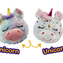 Happy Nappers FlipaZoo Unicorn Children's Plush Toy, Reversible, Sparkle/Rainbow