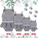 3 Pieces Reusable Dog Diapers Female Dog Period Diapers Washable Puppy Sanitary Panties with Adjustable Suspender Pet Underwear Jumpsuits for Female Doggy Doggie Puppy(L)