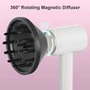 360 Rotating Magnetic Hair Diffuser Attachment, Compatible with Dyson Supersonic Hair Dryer HD01 HD02 HD03 HD04 HD08 HD15