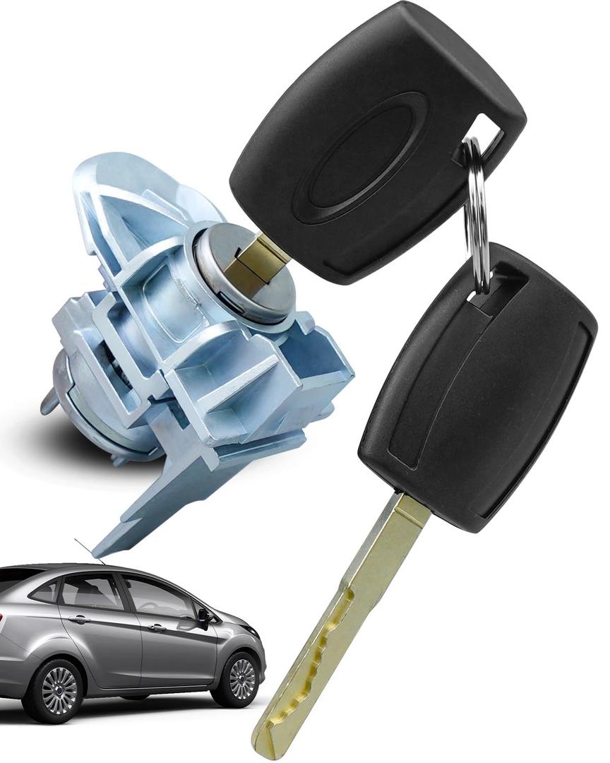 Door Lock Cylinder with Key Compatible with Ford Fiesta 2011-2019 | Replace BE8Z-5421991-B, Front Left Driver Side Door Lock Cylinder
