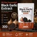 Estella Fermented Black Garlic Extract Softgel, 90-Day Matured with S-Allyl Cysteine, Odorless Garlic Supplement for Daily Digestive Balance, Immune & Antioxidant Support, Vegan, 300 Capsules