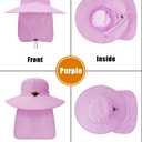 Outdoor Sun Hats with Stowable Neck Flap for Men Women UPF 50+ Mesh Summer Bucket Hat Wide Brim for Fishing Safari Hiking