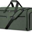 Bukere Garment Bags for Travel, Large Convertible Garment Duffel Bag for Men Women, Shoe Compartment, 2 in 1 Hanging Dress Suitcase Suit Travel Bags (Green)