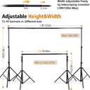 10x10ft Photo Backdrop Stand Heavy Duty Adjustable Support System
