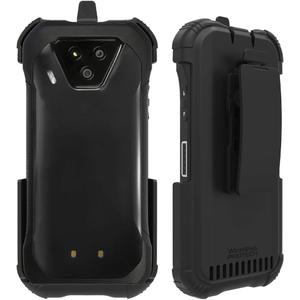 Case with Clip Compatible with Kyocera DuraForce Ultra 5G Phone Model E7110 (Verizon), Secure fit, Quick Release Latch and Heavy Duty Swivel Belt Clip Holster - Black