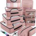 Veken 8 Set Packing Cubes for Travel Essentials, Suitcase Organizer Bags in 4 Sizes, Carry-On Luggage Accessories with Large Laundry & Hanging Toiletry Bag, Must-Have for Airplane, Road Trip & Camping