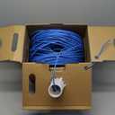 CAT5e Plenum (CMP) Cable, 1000FT | 24AWG 4Pair, 350MHz Solid Network Cable Unshielded Twisted Pair (UTP), (Blue)