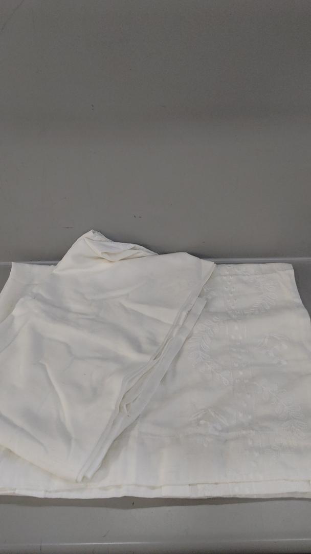 2 Pack White Linen Tablecloth, Size 50x164"