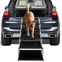 Extra Wide Stairs for Car - Foldable Dog Ramps for Large Dogs With Non-Slip Surface, Portable Steps for Cars, SUV, Truck, Support Up to 250 Lbs