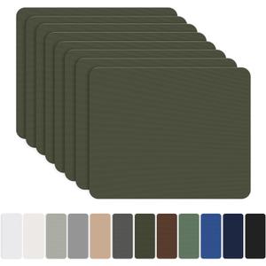 OAZ 8 Pieces 7.87 x 5.9 inch Nylon Repair Patches Nylon Fabric Patch Self-Adhesive Fabric Repair Tape Waterproof Lightweight Outdoor Gear Patch Kit for Down Jacket Clothing Tent Bag (Army Green)