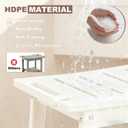 HDPE Shower Bench Seat for Shaving Legs, Waterproof Shower Stool with Storage Shelf for Bathroom,White