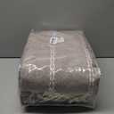 Brown Boho Blackout Curtains 2 Panels 84 Inch for Living Room Bedroom, Warm Taupe Linen Texture Farmhouse Curtains with Tassels and White Cotton Embroidery Vintage Rustic Country Western