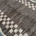 GarveeHome Hallway Runner Rug 2x6 Non Slip Scalloped Washable Rug for Kitchen Entry Stain Resistant Modern Border Throw Floor Carpet Long Runner Mat for Bathroom Living Room Bedside, Brown