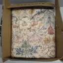 GarveeHome Beige Washable Area Rug 5x7, Retro Floral Low Pile Non Slip Living Room Rug Soft Cottage Core Rug Farmhouse Indoor Carpet for Bedroom Dining Room Playroom