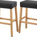 Stool Covers Rectangle - 2 Pack Stretch Waterproof Saddle Seat Cover Counter Bar Stools Bar Chairs Covers Kitchen Island Chairs Cushion Protector (Argyle-black)