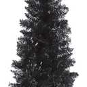 National Tree Company 6 ft Unlit Black Tinsel Artificial Christmas Tree, 520 Tips, Includes Stand
