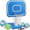 Uladis Pool Basketball Hoop 33"x26"x50" Pool Game with Adjustable Height