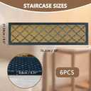 Stair Runners for Wooden Steps, Non Slip Stair Carpet Treads, 6 Pcs 30" x 8.5" Stair Mats Rug Heat Insulation Rubber Backing, Staircase Step Treads for Elders, Dogs & Kids, Coco Lattice.