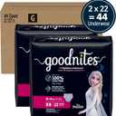 Goodnites Girls' Nighttime Bedwetting Underwear, Size Extra Small (28-43 lbs), 44 Ct (2 Packs of 22)