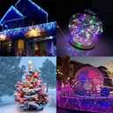 65.6ft 200 LED Solar Lights Outdoor String, Solar Outdoor Lights with 8 Lighting Modes, Waterproof Solar Powered Fairy Lights for Garden Patio, White