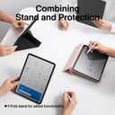 SMARTDEVIL Y-Fold Case for iPad Air 11 inch (M3/M2) 2025/2024 with Pencil Holder, Y-fold & Trifold Stand Cover with Slim Stand Hard Back Shell, Auto Wake/Sleep, Black