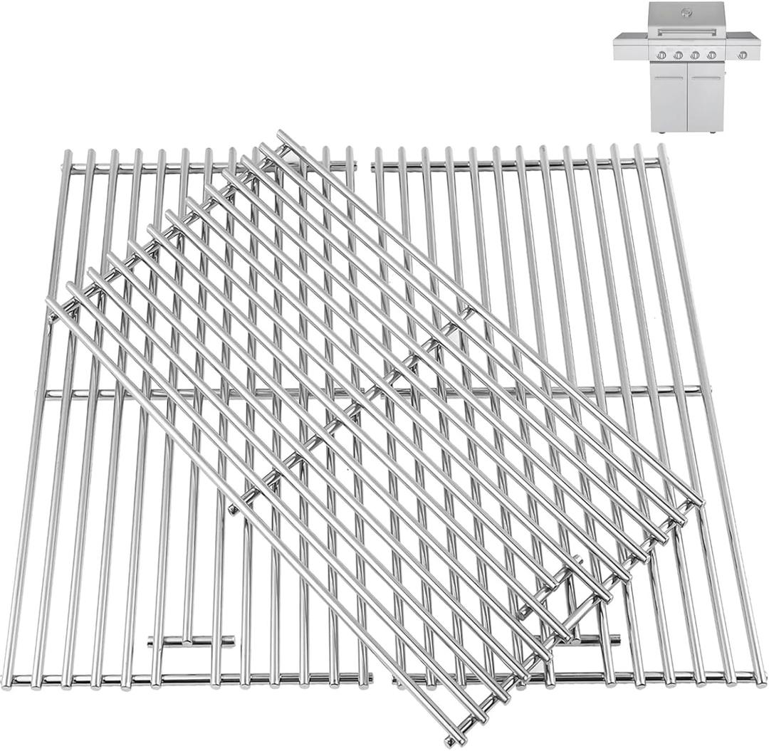 Grill Grates Replacement Parts for Kitchen Aid 720-0745B 720-0745 720-0745A 740-0780 730-0745 860-0012, Grill Grates for Kitchenaid Grill Replacement Parts, 18 7/8" x 9 7/8" Each (Stainless Steel)