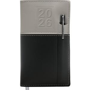 2026 Pocket Planner/Pocket Calendar and Pen, 3.5"x6": Includes 14 Months (November 2025 - December 2026) / 2026 Weekly Planner/Weekly Agenda/Monthly Calendar Organizer (Gray/Black)