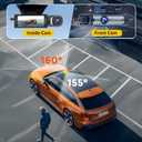 Dashcam Front and Inside,Car Camera Dash Cam for Cars,Driving Recorder with IR Night Vision,Loop Recording,Wide Angle Lens,3.16 Inch IPS Screen,Parking Mode (Black)