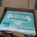 LivDry High Absorbency Pad Insert for Incontinence Briefs and Adult Diapers, Women and Men, Hyper 1200 (30 Count)