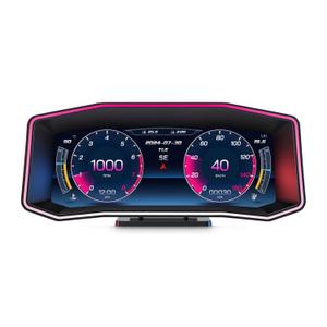 obd2 Display,Heads Up Display for Cars,Car Heads Up Display,Speedometer with Speed,Slope Meter, Turbo Meter,Colorful Ambient Light,Overspeed Alarm,Digital Speedometer Plug and Play