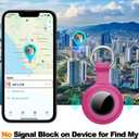 2 x 4 Pack Compatible with Apple Airtag Holder with Keychain,IPX8 Waterproof GPS Cover for Air-Tags Shockproof [Anti-Scratch] Item Finders Case for Pets,Kids,Luggage-Blue+Pink+Orange+Rosered