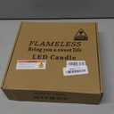 kakoya Flameless LED Candles with Timer 5 Pc Flickering Flameless Candles for Romantic Ambiance and Home Decoration Stable Acrylic Shell,with Embedded Star StringBattery Operated CandlesGold